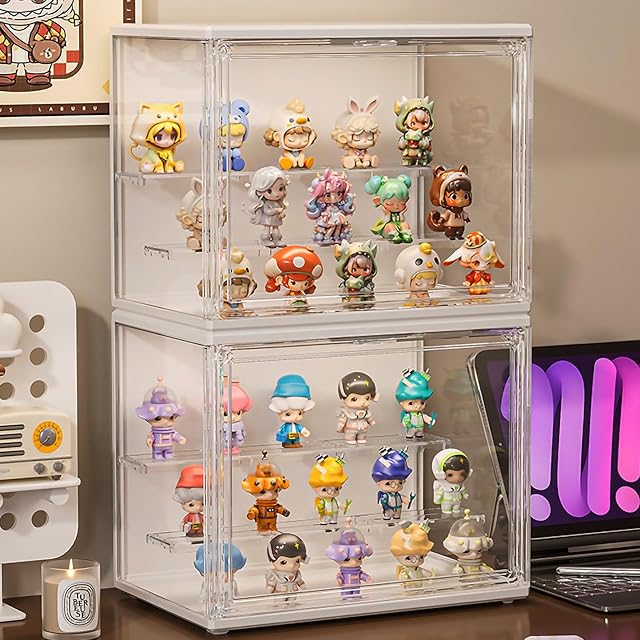 八番屋 フィギュアケース UVカット 透明展示ケース マグネット式扉