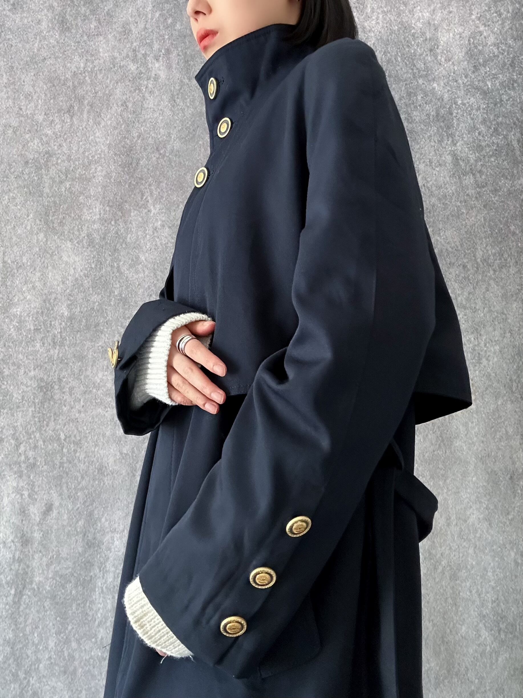 90s stand collar spring coat 90年代 スタンドカラーコート