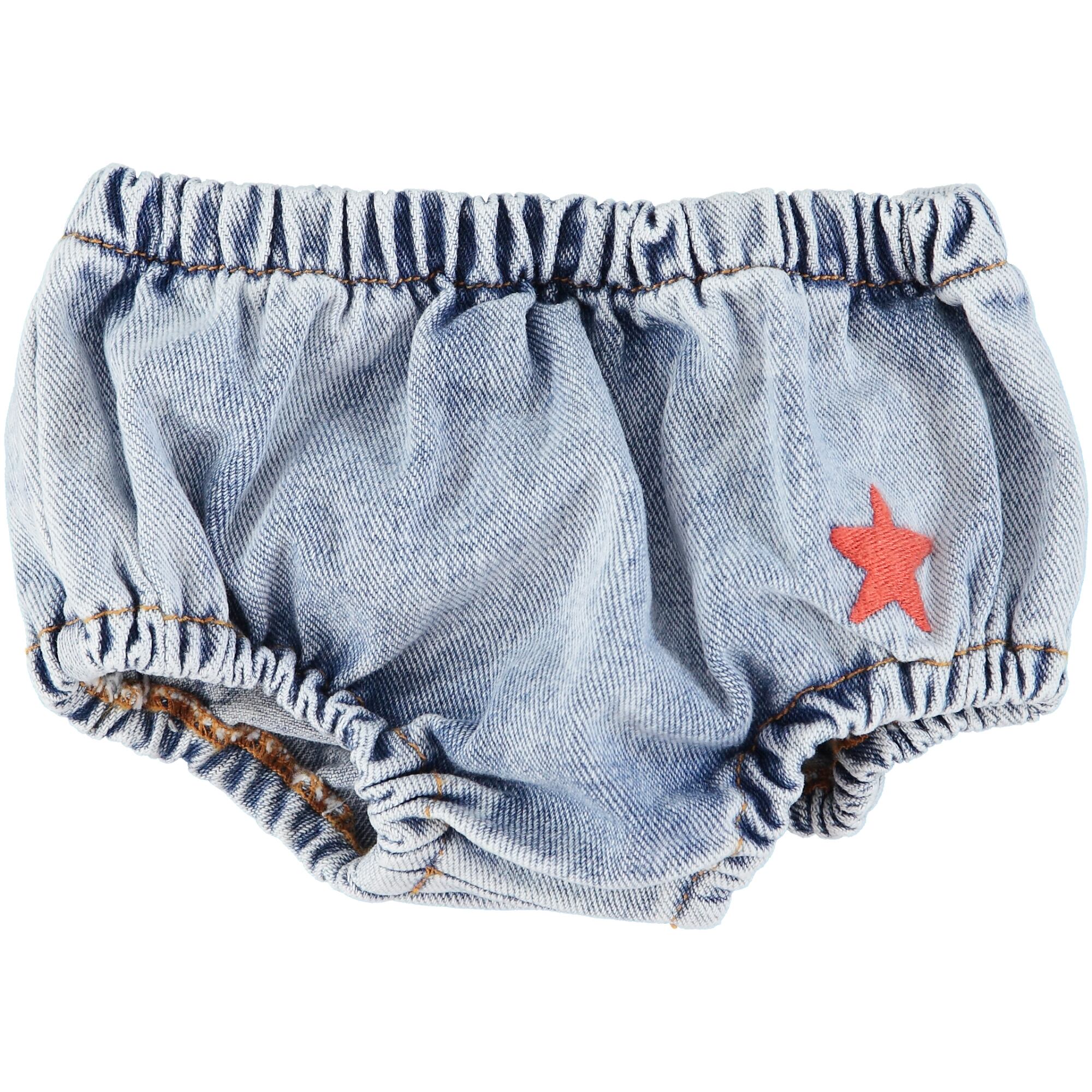 23SS】piupiuchick(ピウピウチック) babyshorties washed blue denim