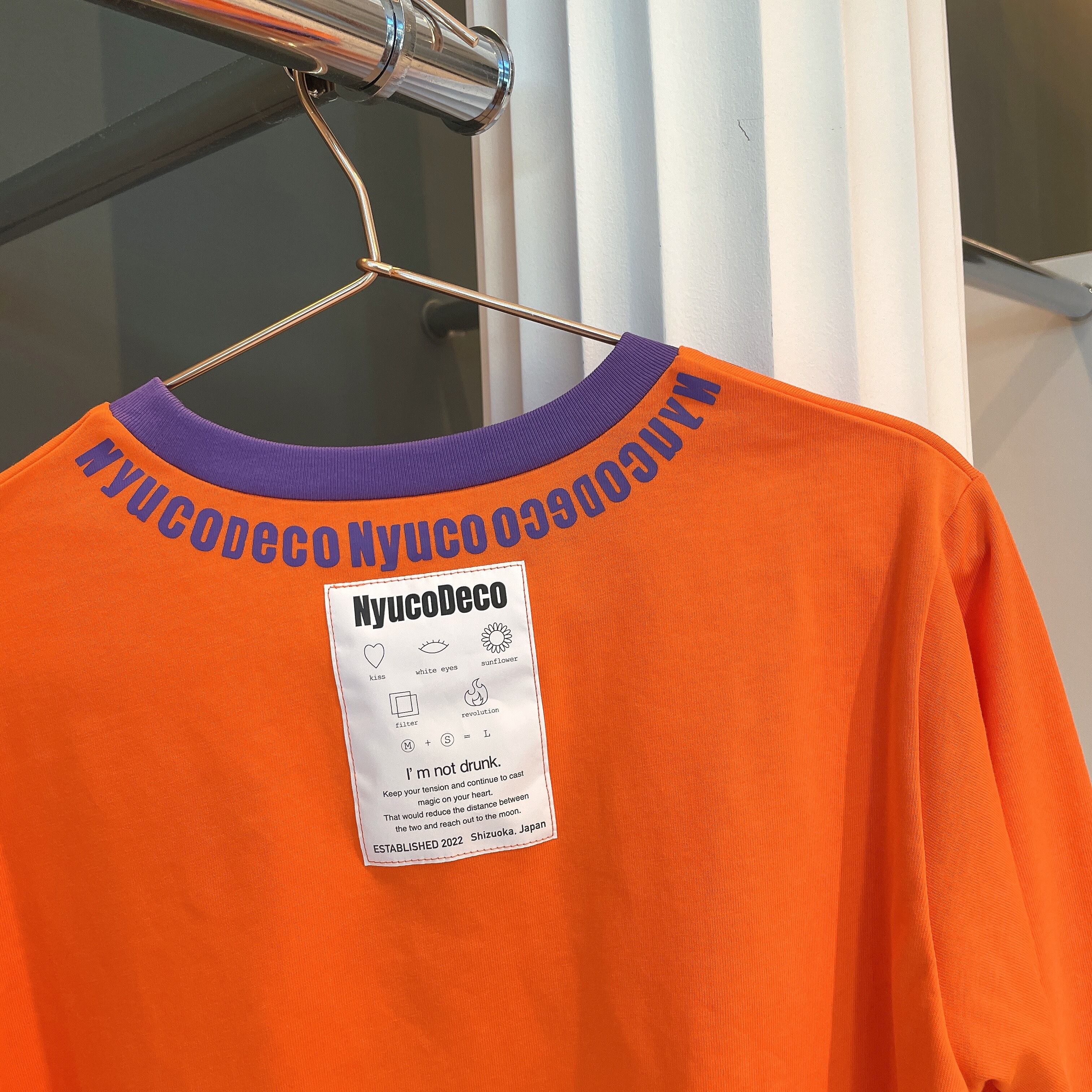 2カラー ロゴ ロンT 【Orange】 | NyucoDeco [にゅこでこ] オンライン