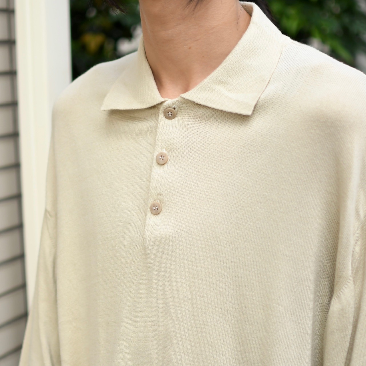 PRONT UOMO cotton rayon knit polo