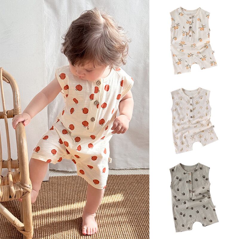 【BABY】夏新作 カートゥーン柄ロンパース