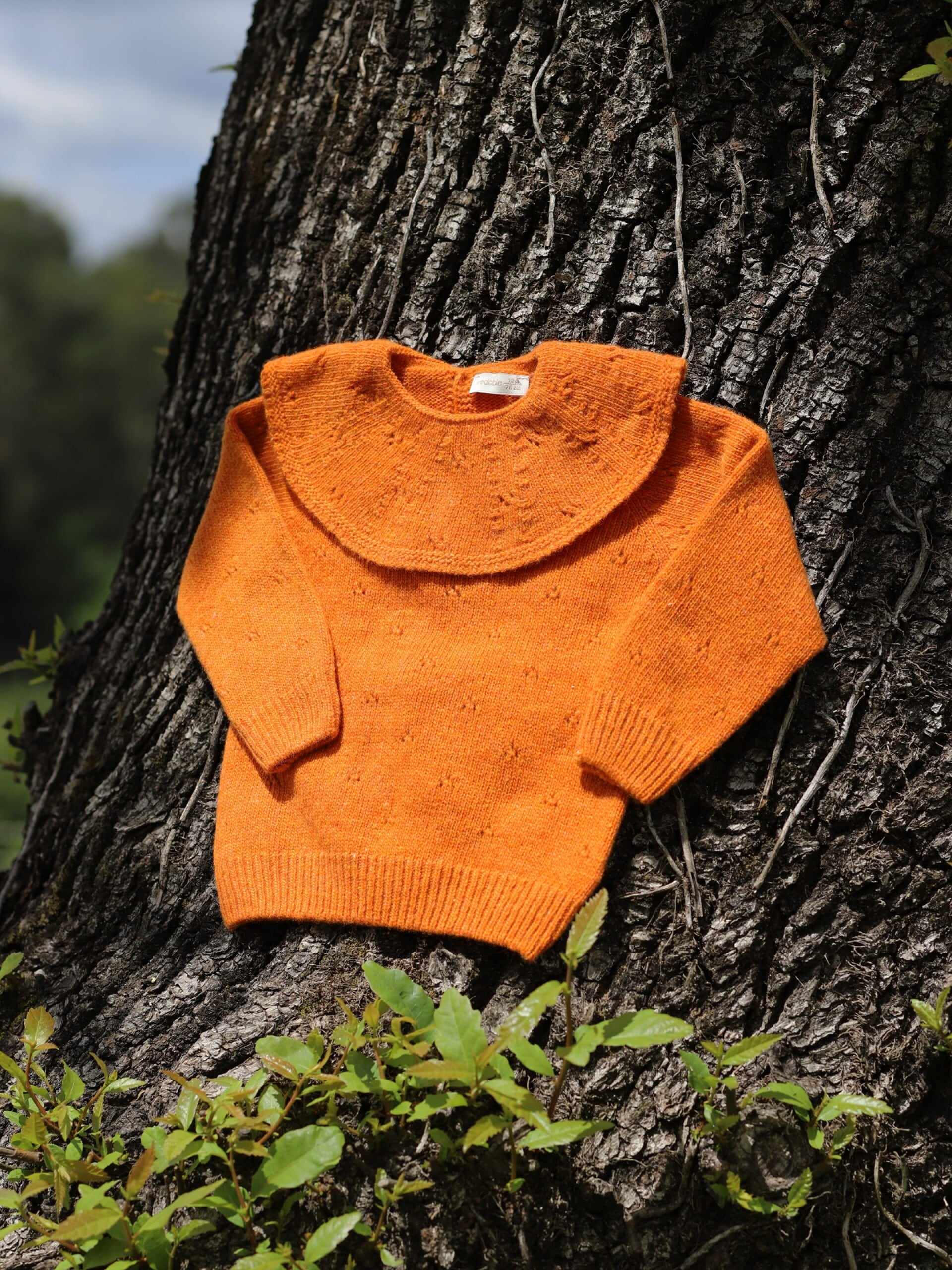 【wedoble】メリノウールニットセーター(Orange)