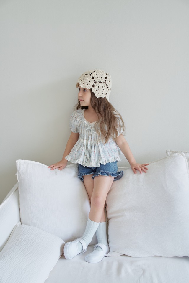[予約][送料無料]≪momoann≫Frill Denim Shorts 18