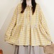 2色/リボンネックチェック柄ブラウス ・12346