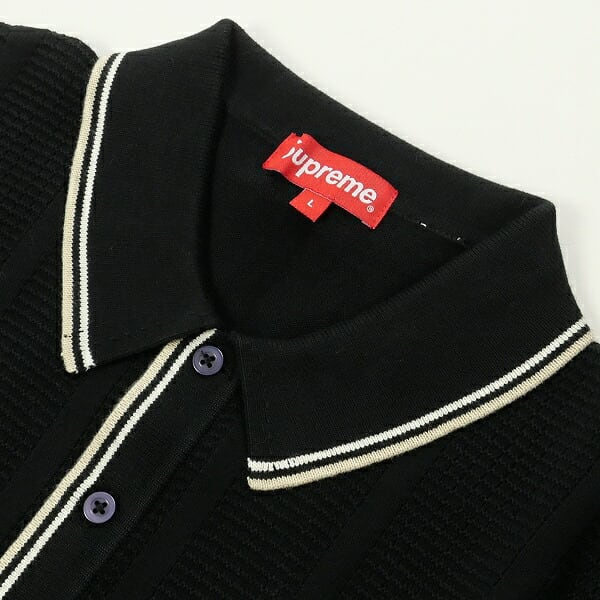 Size【L】 SUPREME シュプリーム 19AW Stripe Rib L/S Knit Polo