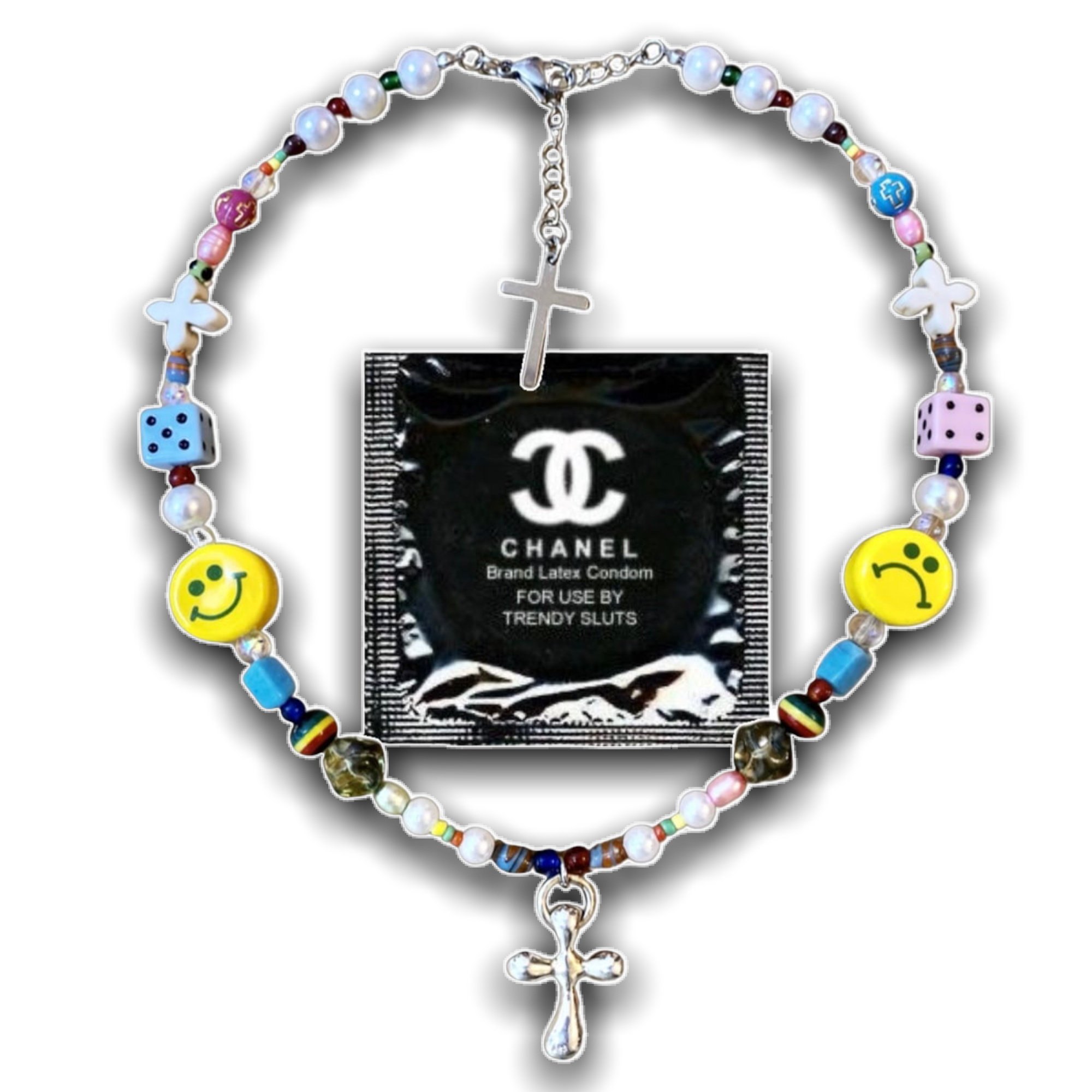 Truth Cross Beads Necklace " Used Silver 925 "