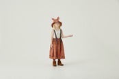 〈 eLfin Folk 24SS 〉 Noctua Suspenders Skirt / elf-241F14 / スカート / brick red /