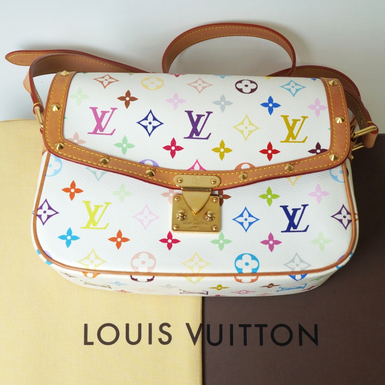 LOUIS VUITTON ルイヴィトン マルチカラー ソローニュ ショルダーバッグ ブロン M92661