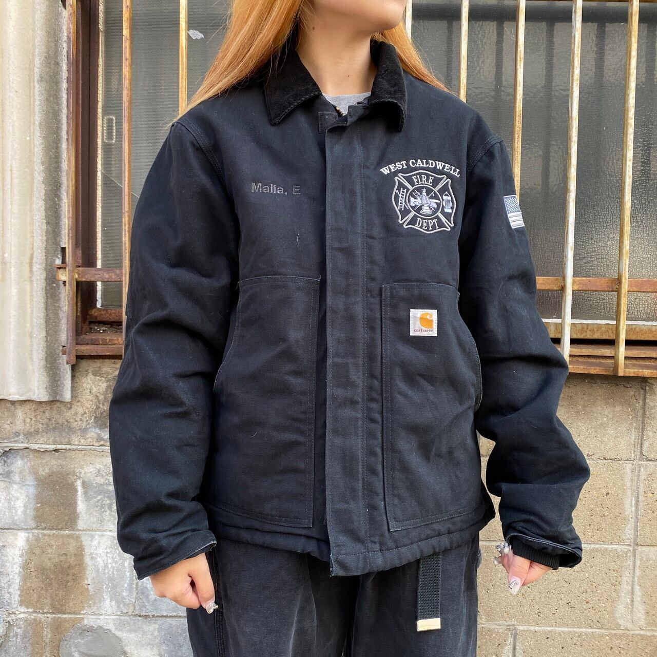 Carhartt カーハート ウェストコードウェル 消防署 ロゴ刺? 星条旗
