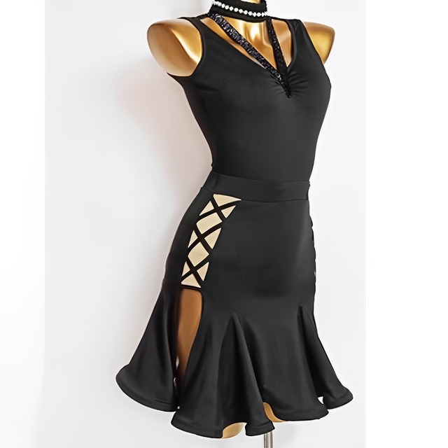 クロスデザイン サイドスリット ハイウエスト フレアスカート ds0223