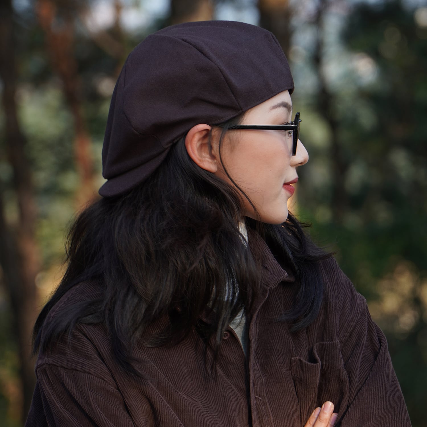 キャスケット帽 おしゃれ 帽子 キャスケット 格子縞の八角形の帽子 キャップ ファッション 画家の帽子 ウール