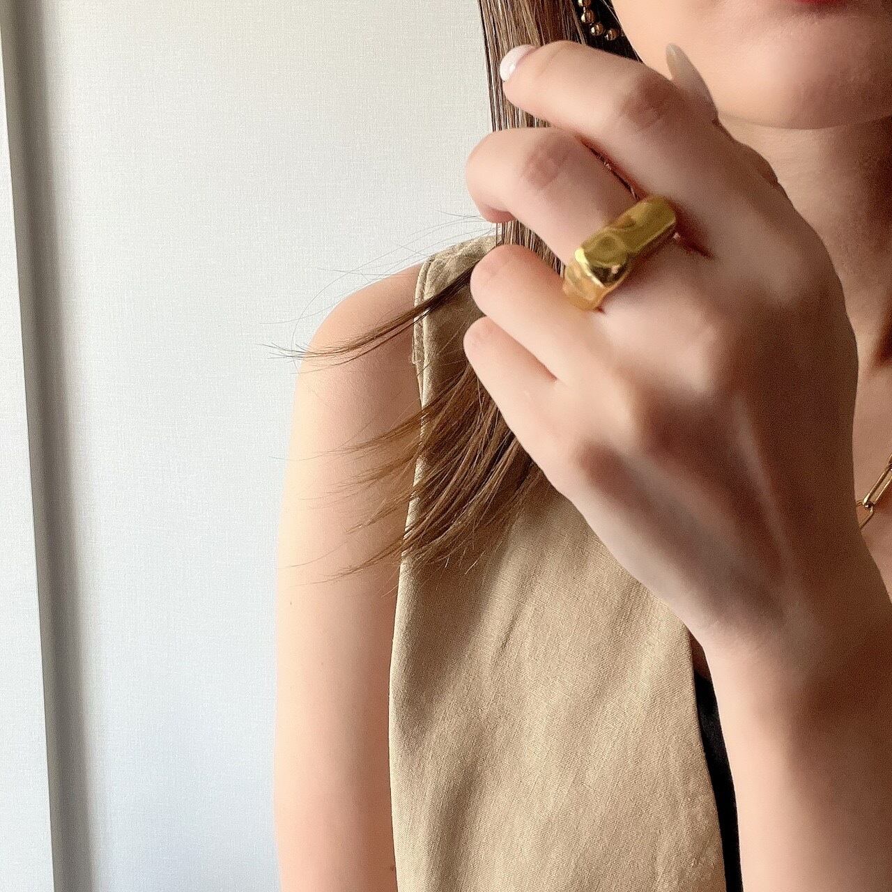 square curved ring | eclacoco