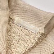 PINK HOUSE ピンクハウス バラ デザイン ケーブル編み 襟付き ニット セーター /ホワイト アイボリー 系 レディース