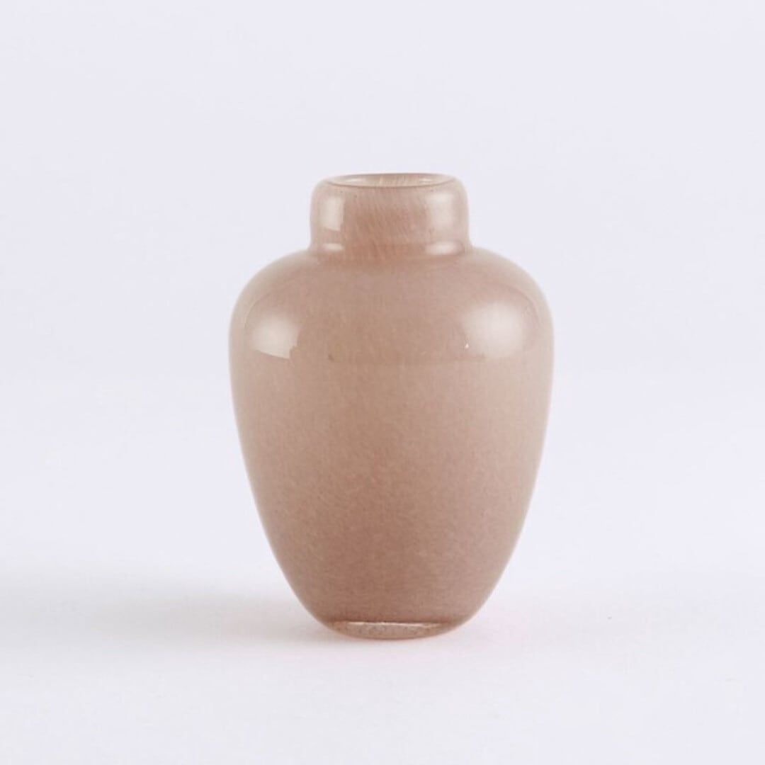 ミルキーガラス フラワーベース ノーマル（高さ13cm）（4色）／花瓶