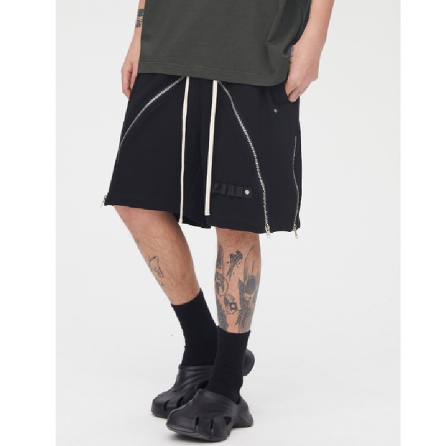 【DRIP1957】F2CE Zipper Line Loose Casual Shorts