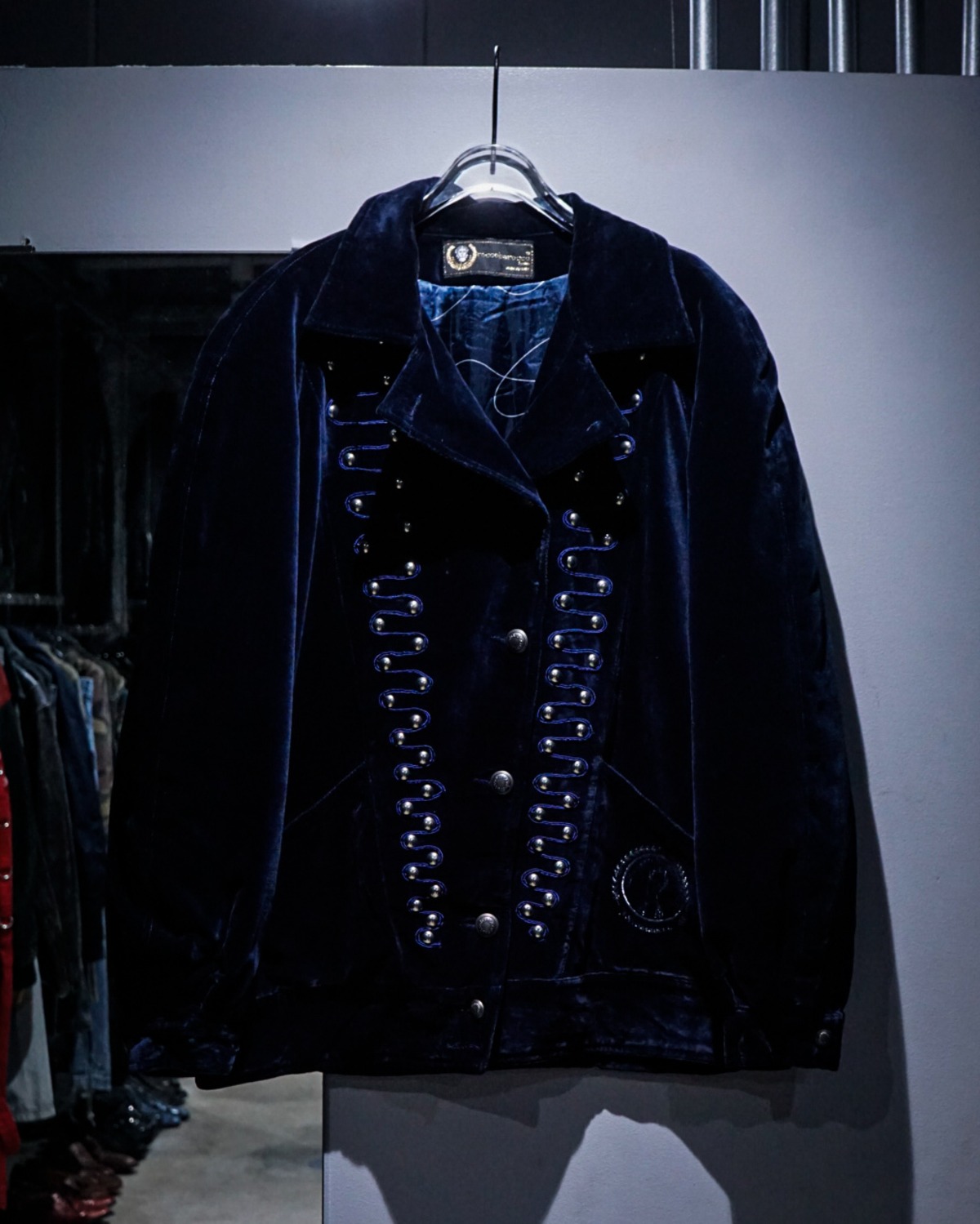add (C) vintage】“Rocco Barocco” Loose Velvet Napoleon Jacket 