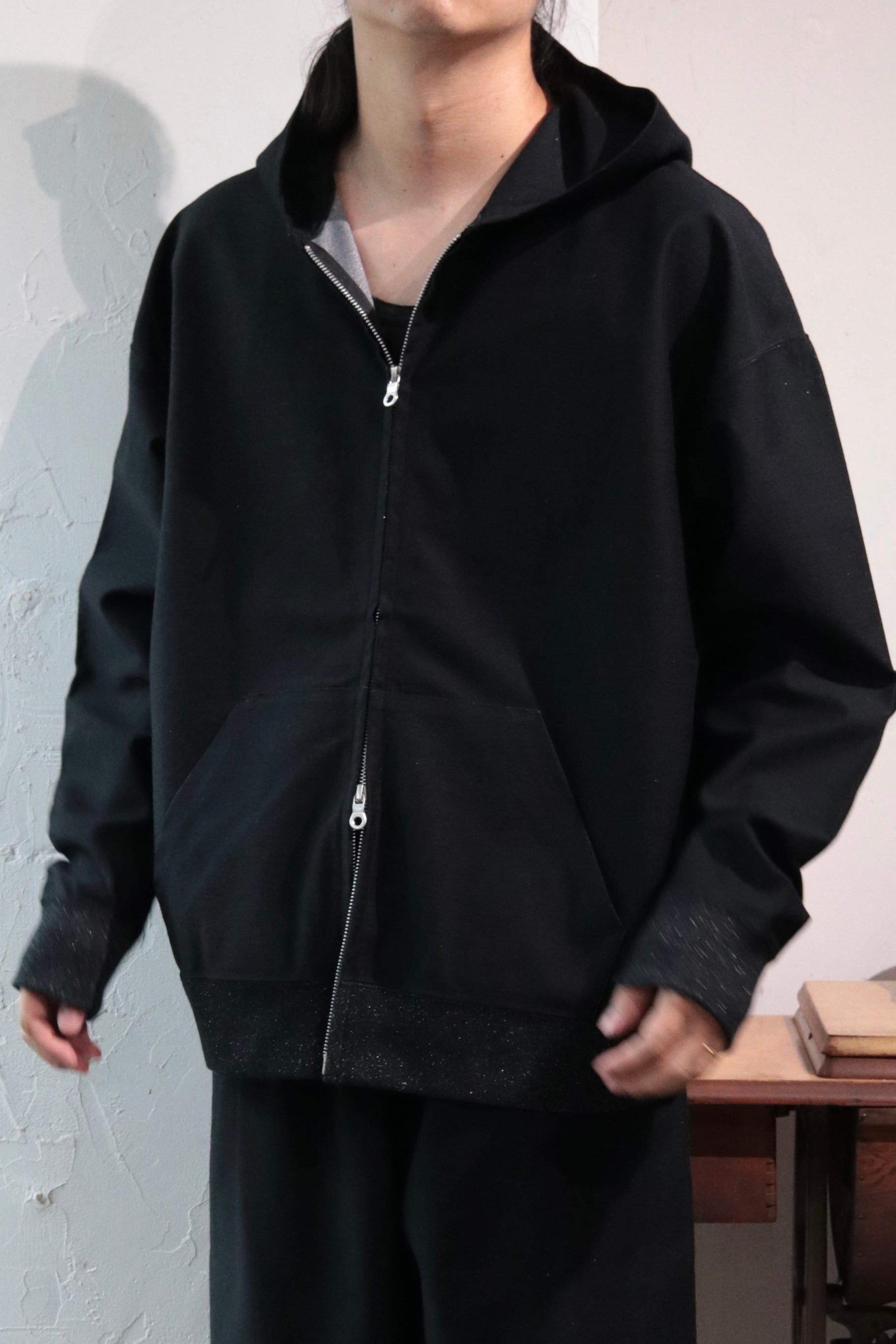 sizeM.L LAST1】KANEMASA PHIL. 36G Glittery Zip Hoodie(BLACK(Night