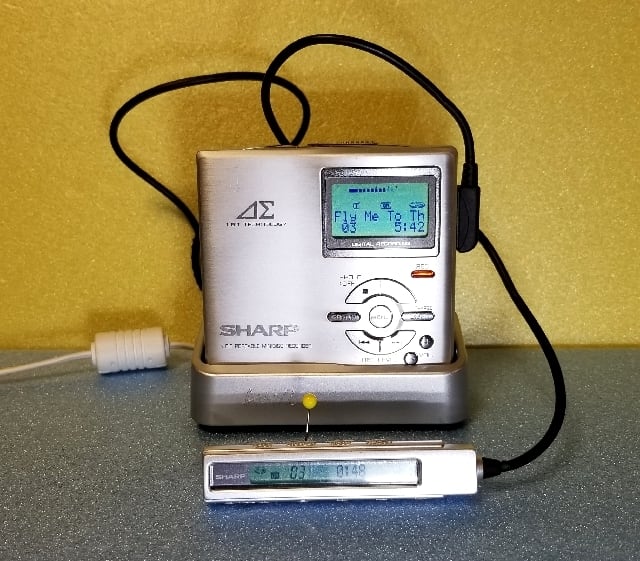 MDポータブルレコーダー SHARP MD-DR7-S 1BitMD MDLP対応 完動品