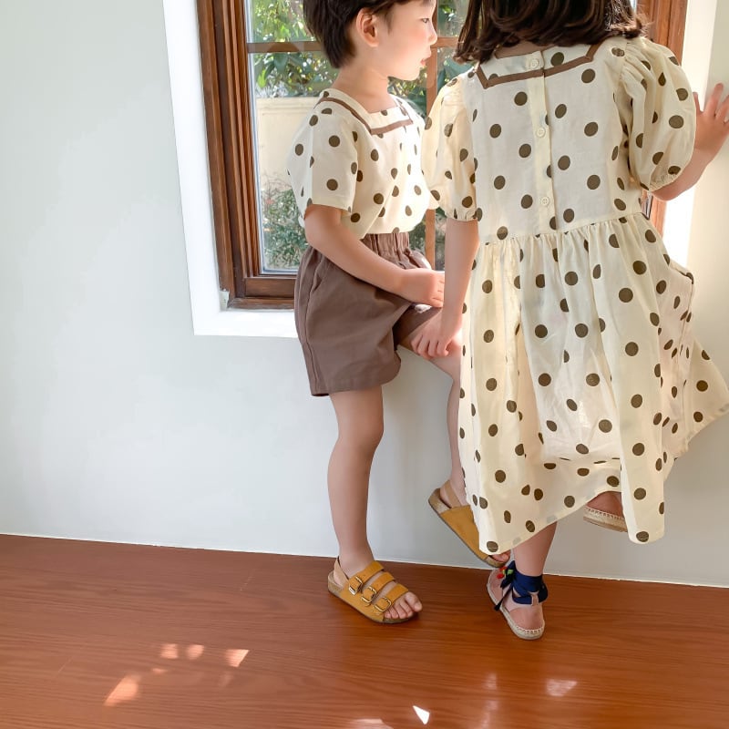 賜物 子ども服 おしゃれ 安い 通販 かわいい 姉妹 兄弟 お揃い ギフト キッズ ベビー服 子供服 女の子 ワンピース ドット柄 ノースリーブ 水玉 バックリボン シンプル 夏 ジュニア おそろい 洋服 オシャレ 70cm 80cm 90cm 100cm 110cm Tepsa Com Pe