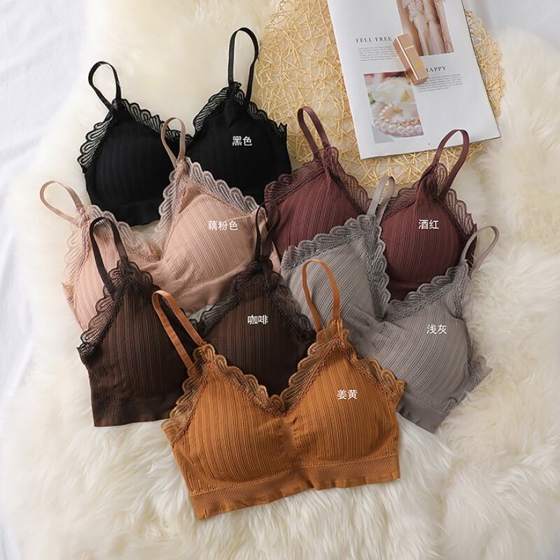 春夏新作セクシーレースサイド美しいバックラップブラギャザースレッドチューブトップアンチグレアスリング下着トレンド YY-ファッション98380326972