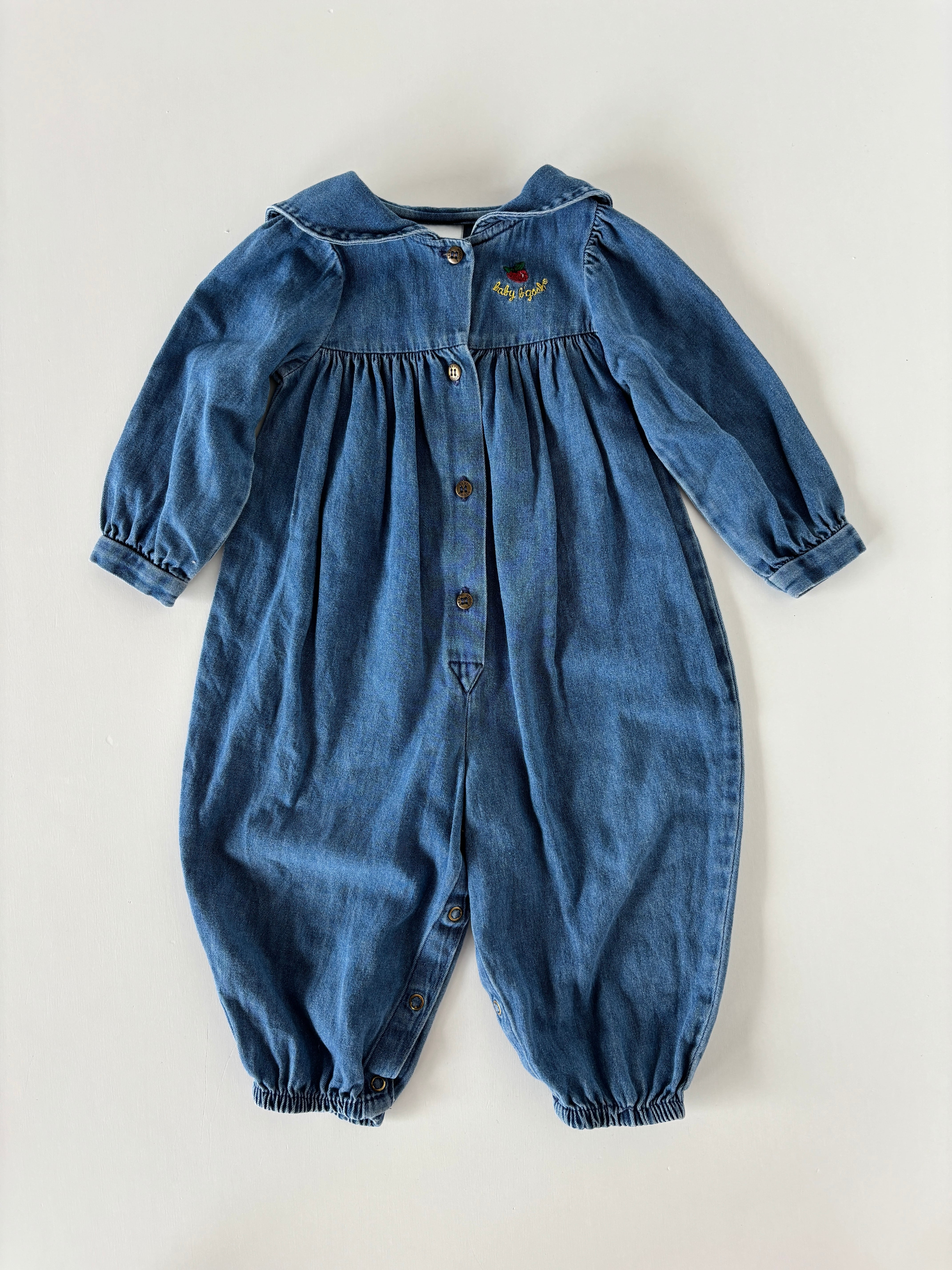 【18m・Vintage 】USA製 OshKoshデニムロンパース