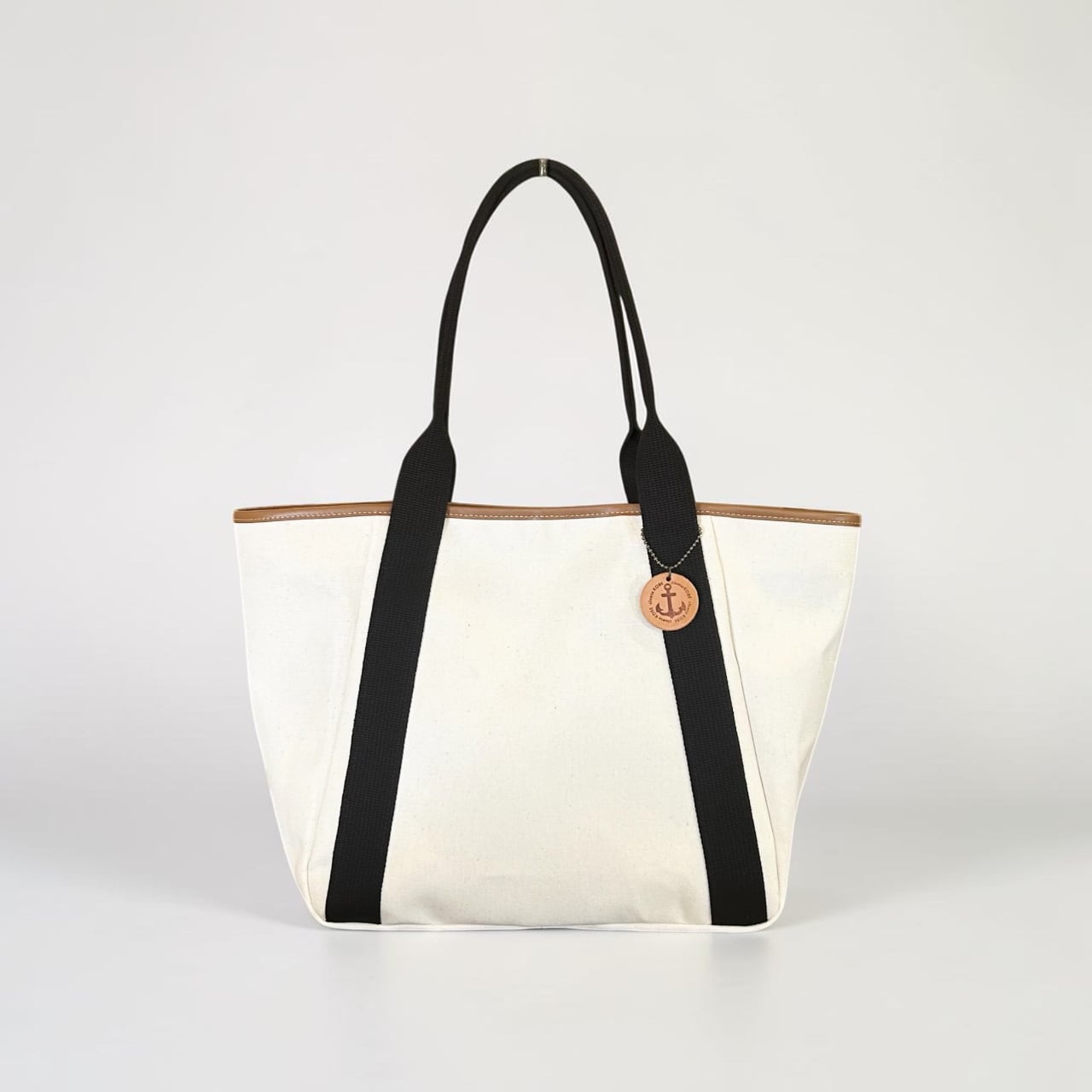 <SALE 30%OFF> いつものトートM:生成×クロ×Pキャメル(国産帆布トートバッグ)