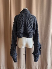 MADE IN SCOTLAND half zip remake knit-5127-1