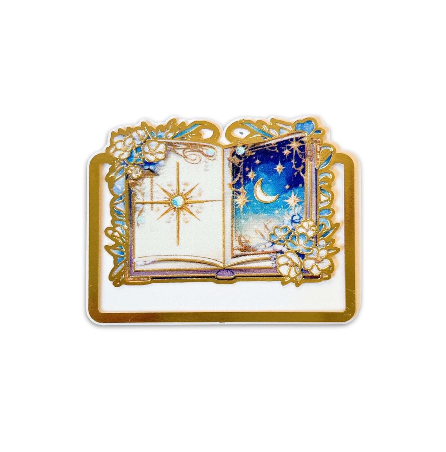 ファンタジー ムーン ブック マーク 】1枚 しおり 栞 読書 本 月 夢 花