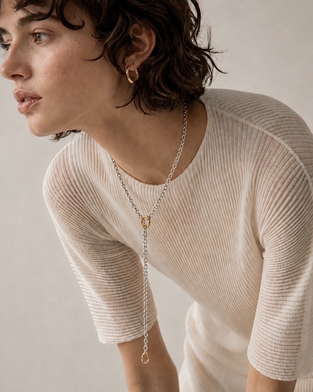 Dual chain necklace【アレルギー対応】