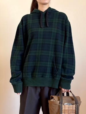 CU17-11 USED Ralph Lauren HOODIE -GREEN×NAVY-