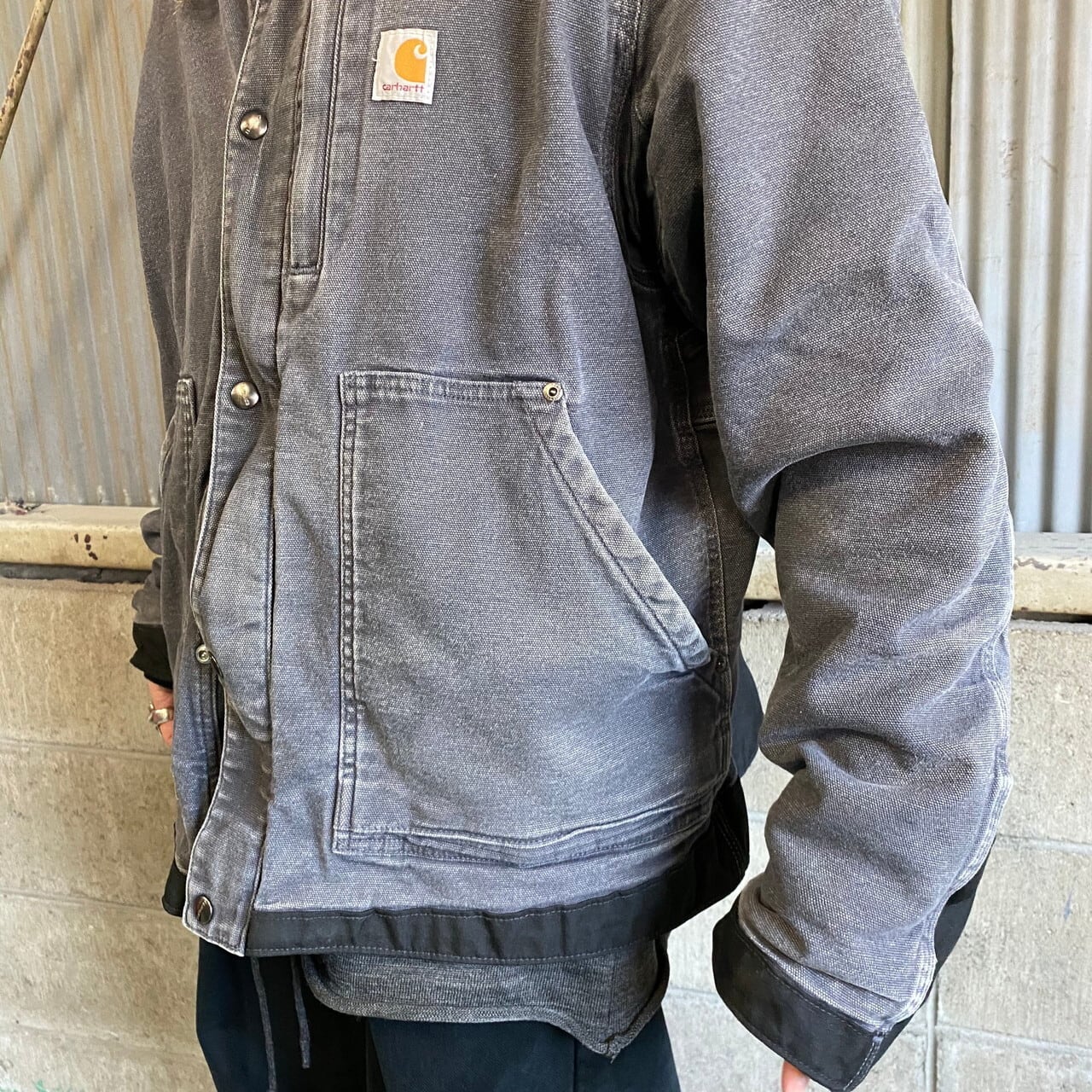 【カーハート】XL中綿入り ワークジャケット グレー Carhartt アウター