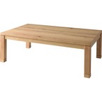 コタツテーブル 天然木化粧繊維板 オーク 天然木 ポプラ ウレタン塗装 石英管温風ヒーター600W LH-U60FC 手元コントローラー