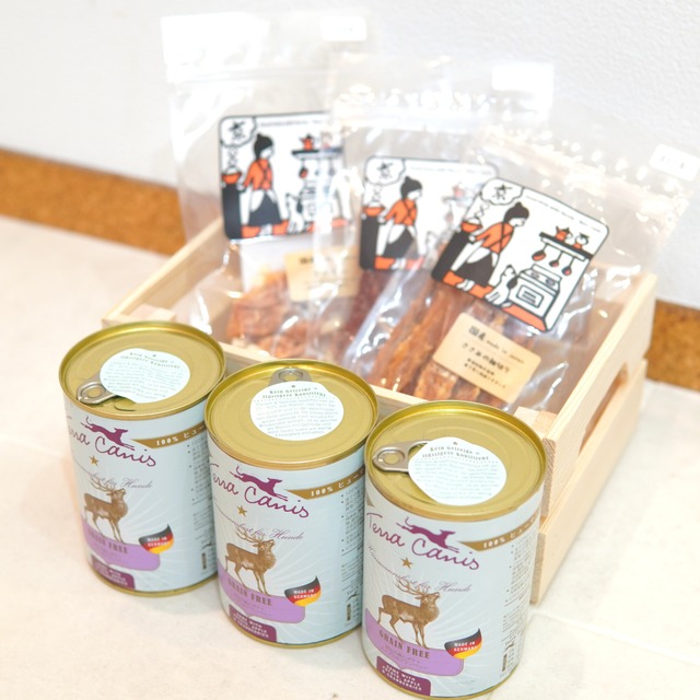 【即納 & 定期便】鹿肉ペットフードとおやつの詰め合わせセット 3缶x3袋
