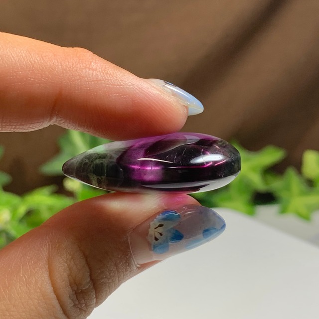 7.透明度高☆グラデーションフローライトルース・しずく型