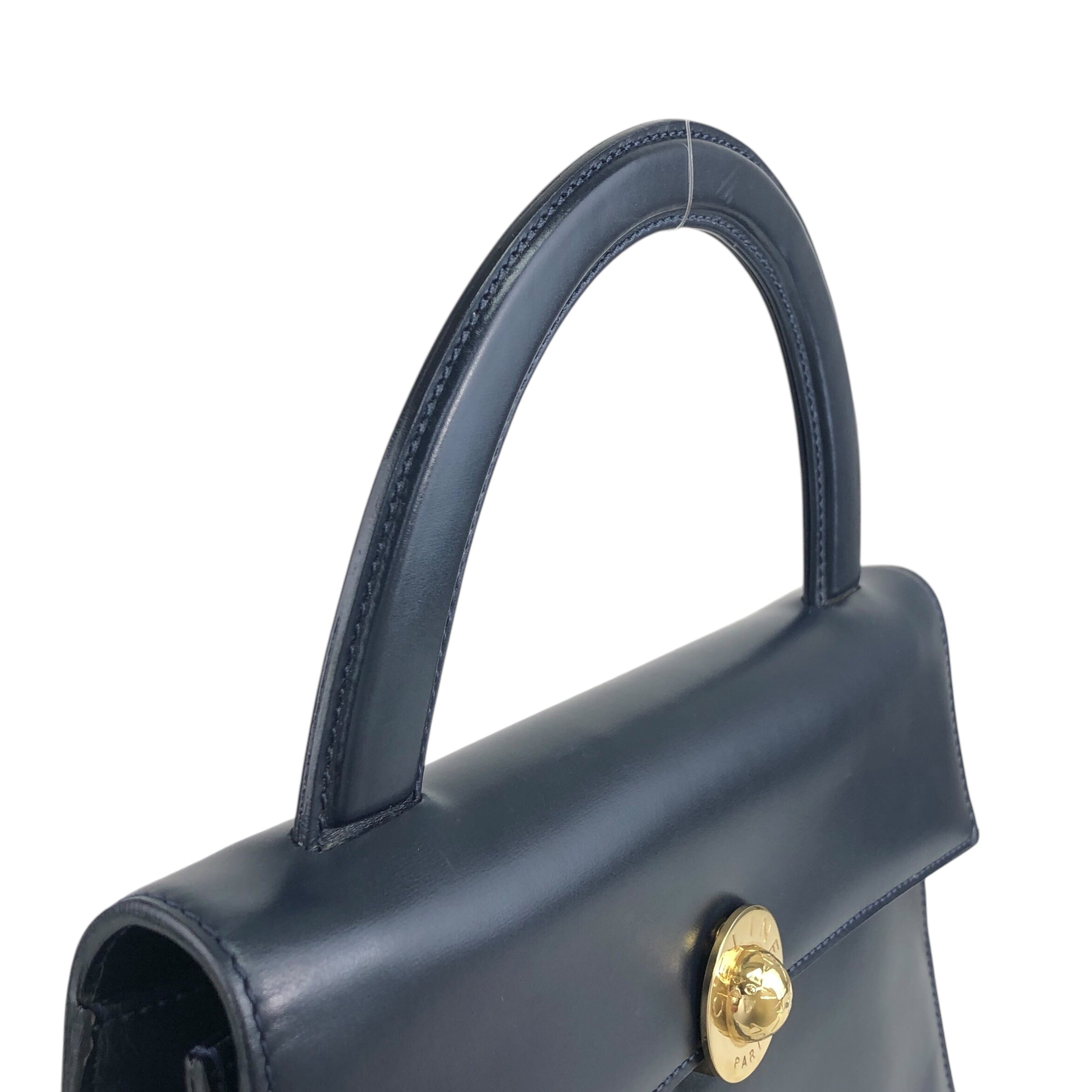 CELINE セリーヌ ハンドバッグ ネイビー スターボール レザー vintage CELINE セリーヌ ハンドバッグ ネイビー スターボール レザー vintage