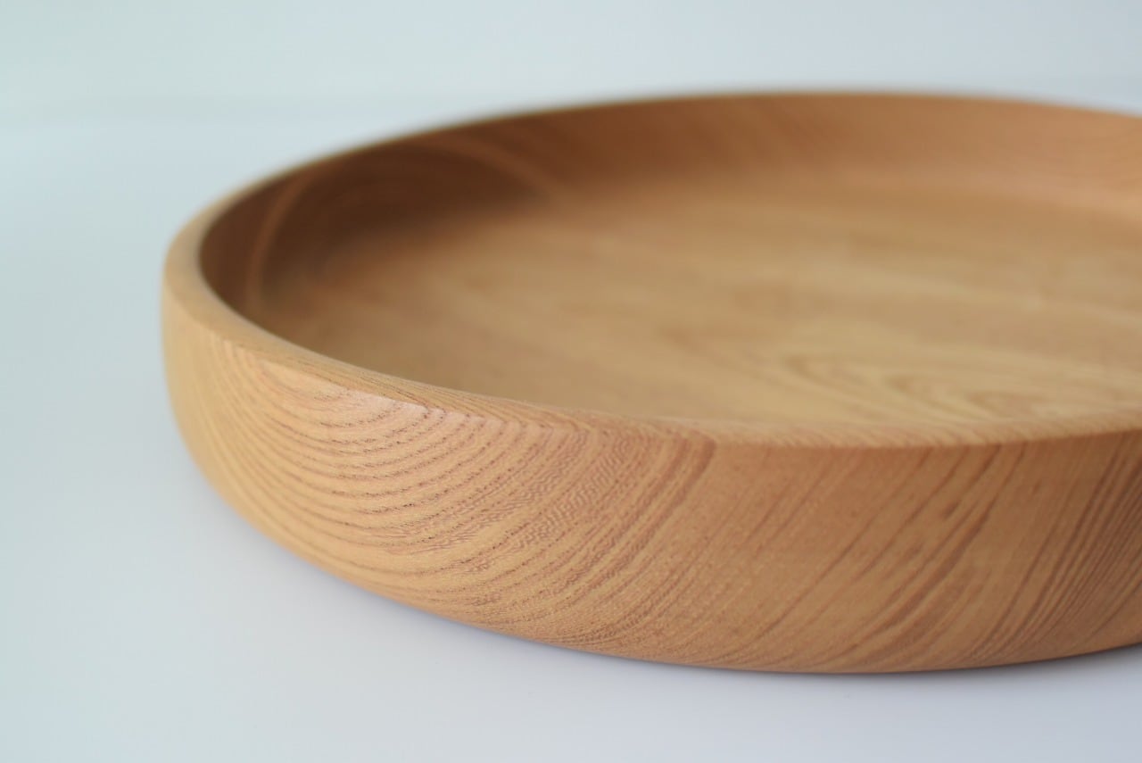 綺麗な木目のくり抜き盆 | 古道具 こころね