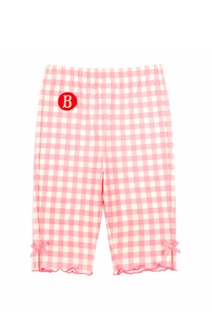 [BEBE DE PINO] All over check ribbon leggings PINK 正規品 韓国ブランド 韓国ファッション 韓国代行 韓国通販 ベベドピノ bebedepino 日本 店舗 韓国 子供服