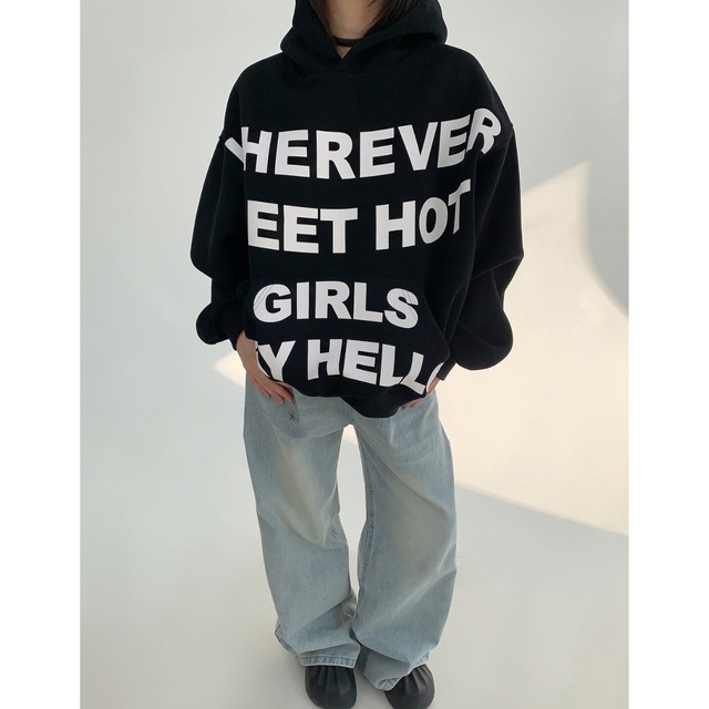 full lettering sweat hoodie　フルレタリングスウェットフーディ　J0715