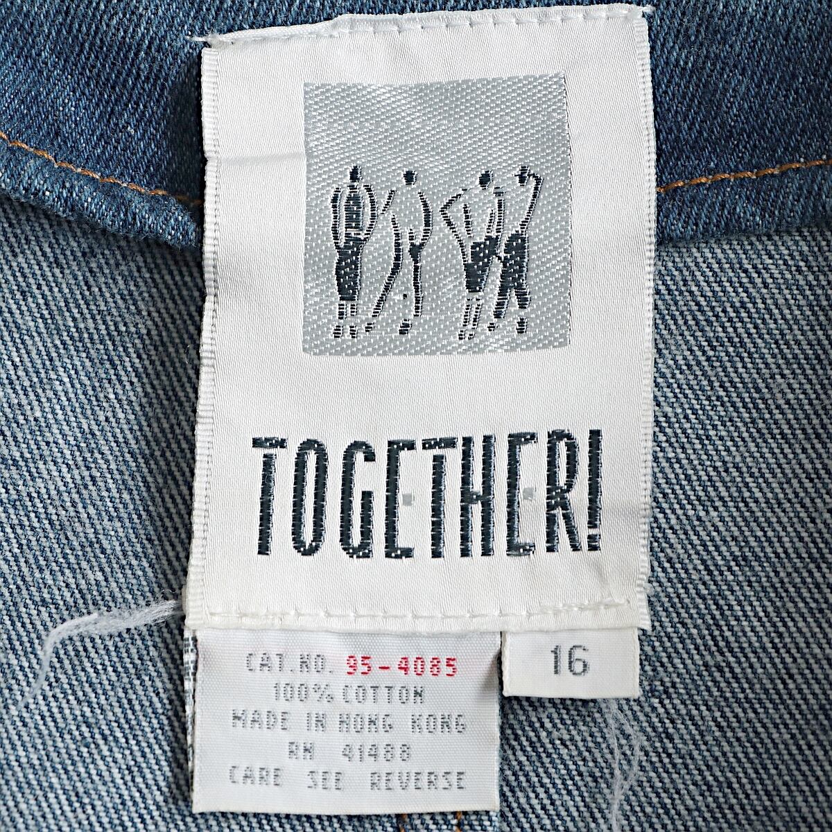 80s~ TOGETHER デニム シングル トレンチコート ロング 古着 used