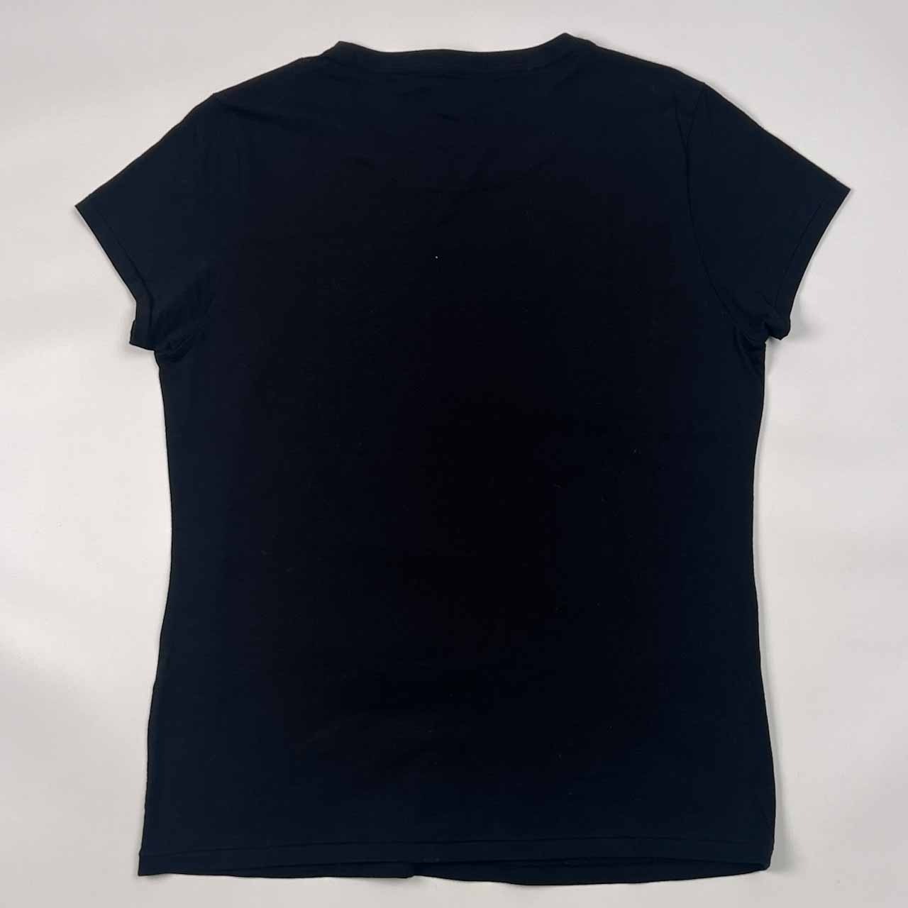 90s 00s RALPH LAURENラルフローレン ワンポイント 半袖 Tシャツ 7f/ブラック レディース オールド