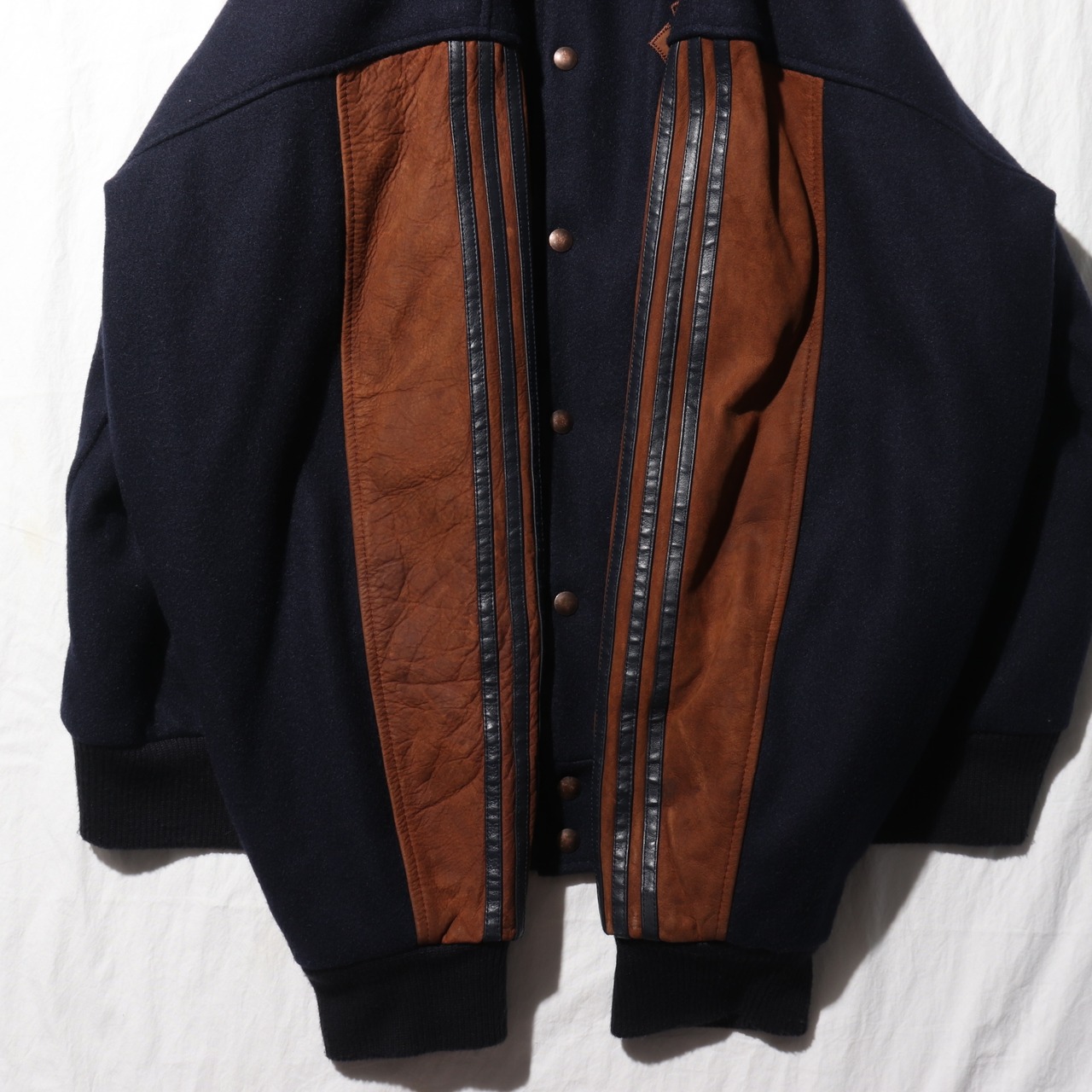 極美品 L Adidas Yankees スエードレザージャケット ヤンキース スタジャン 80s 90s