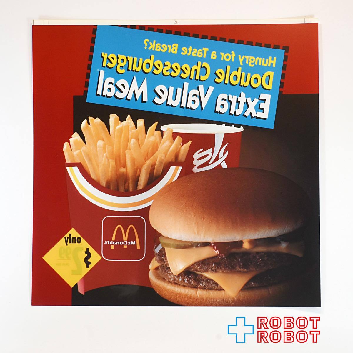 マクドナルド トランスライト メニュー サイン ダブルチーズバーガー