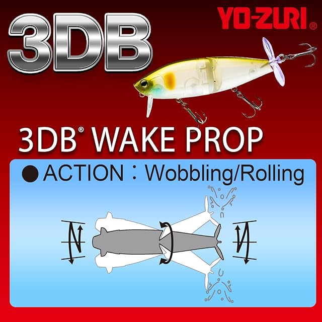 YO-ZURI(ヨーヅリ) バスルアー 3DB ウェイクプロップ フローティング