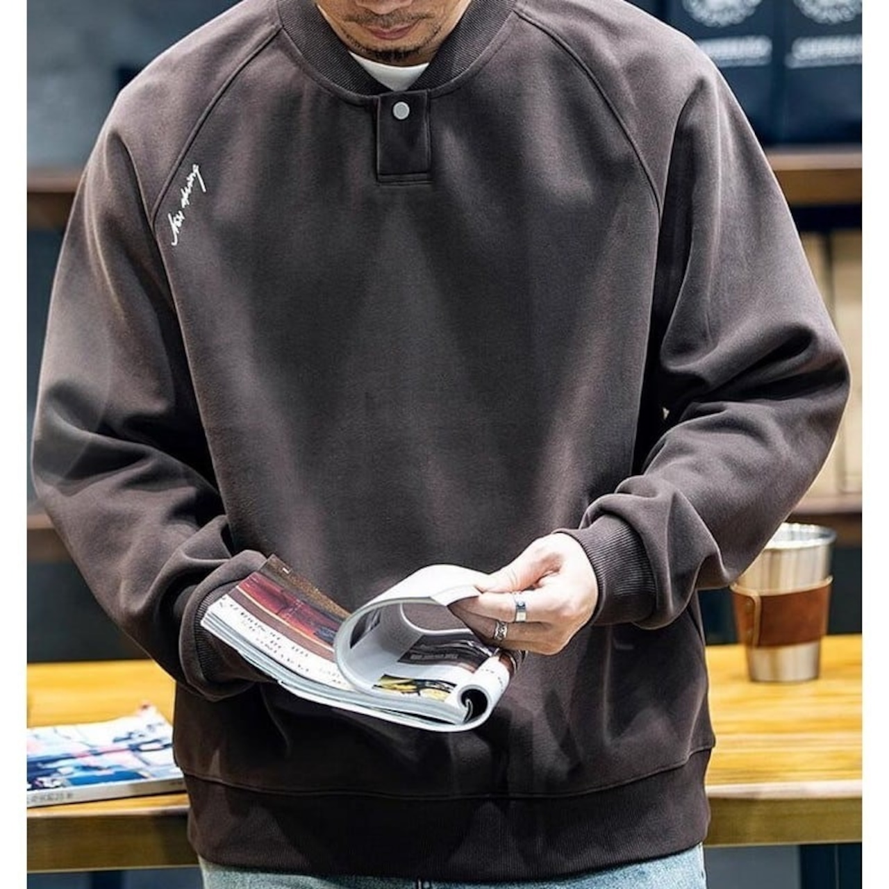 Side logo crew neck sweat 0026 - 2