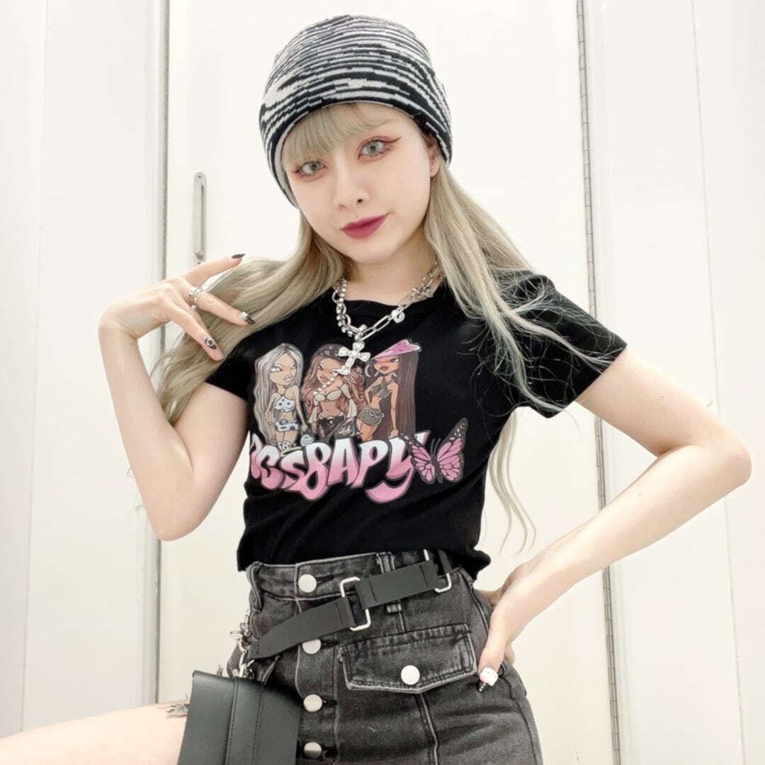 Gcds Tシャツ y2k vfiles Dior black pink