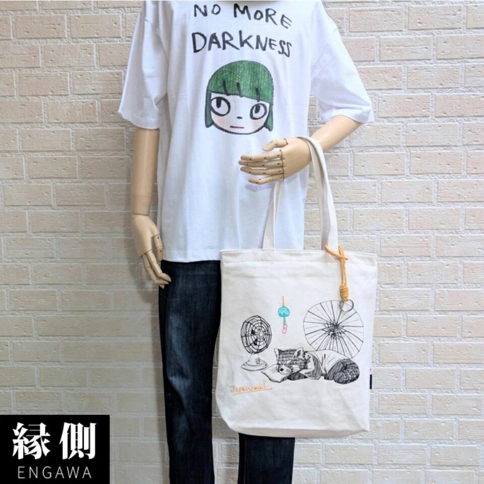 JAPAN アニマルキャンバストートバッグ（アライグマ）