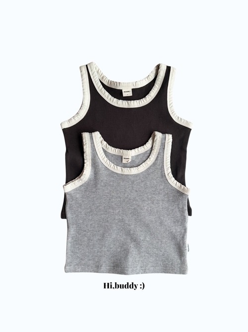 【予約】Hi.buddy / ワッフルタンクトップ