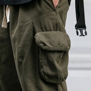 ★CASUAL DRAWSTRING POCKET FIVE-POINT PANTS　　　A0590
