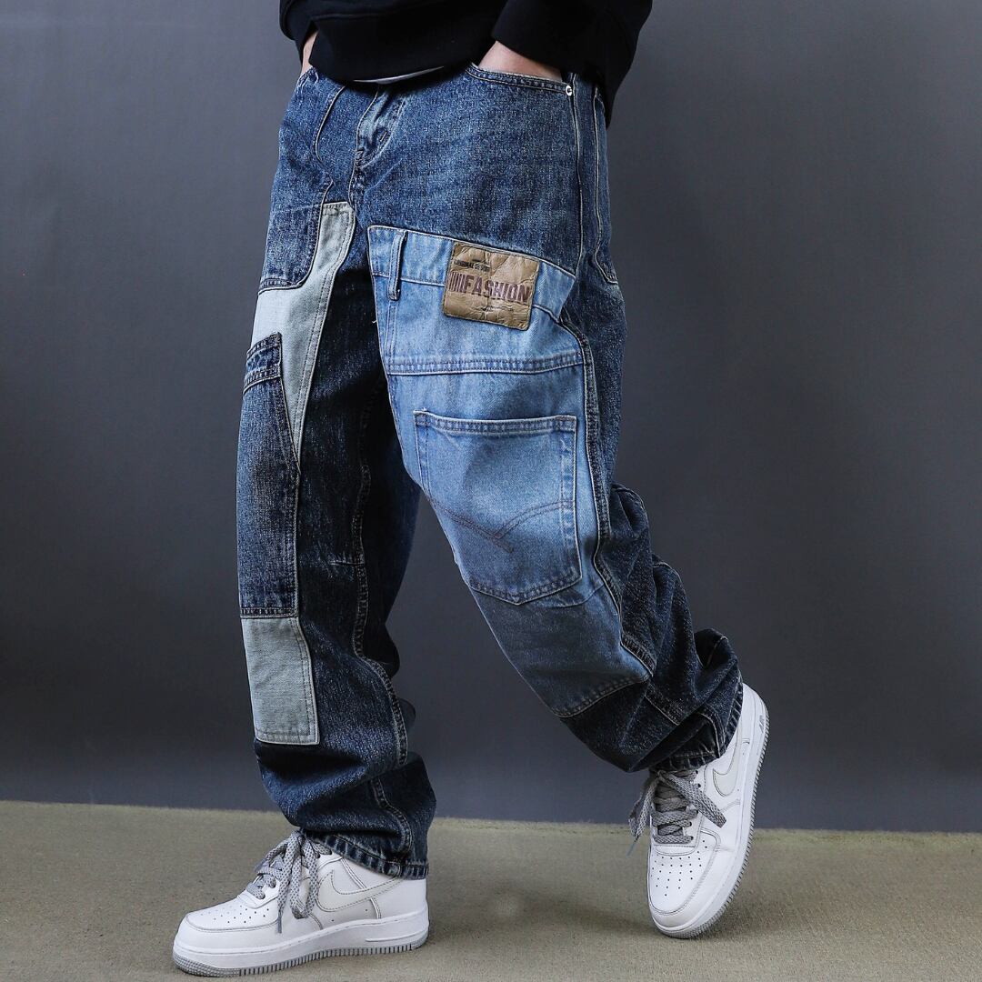 Heavyweight Deconstructed Appliqué Jeans(GV463)